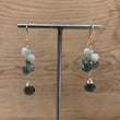 Load image into Gallery viewer, Moss Aquamarine Ladder Earrings
