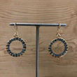 Load image into Gallery viewer, Teal Quartz Round Hoops