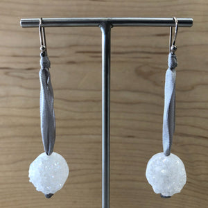 Drop Agate Druzy Earrings
