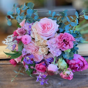 Pink Candy Hearts bouquet