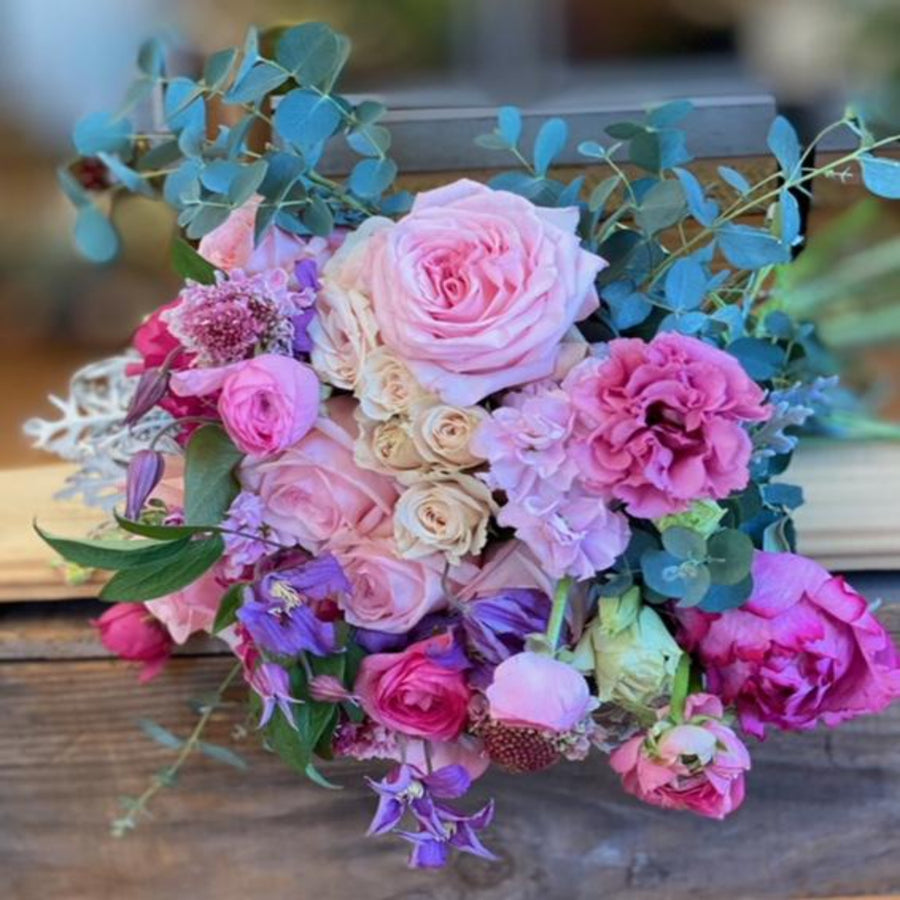 Pink Candy Hearts bouquet
