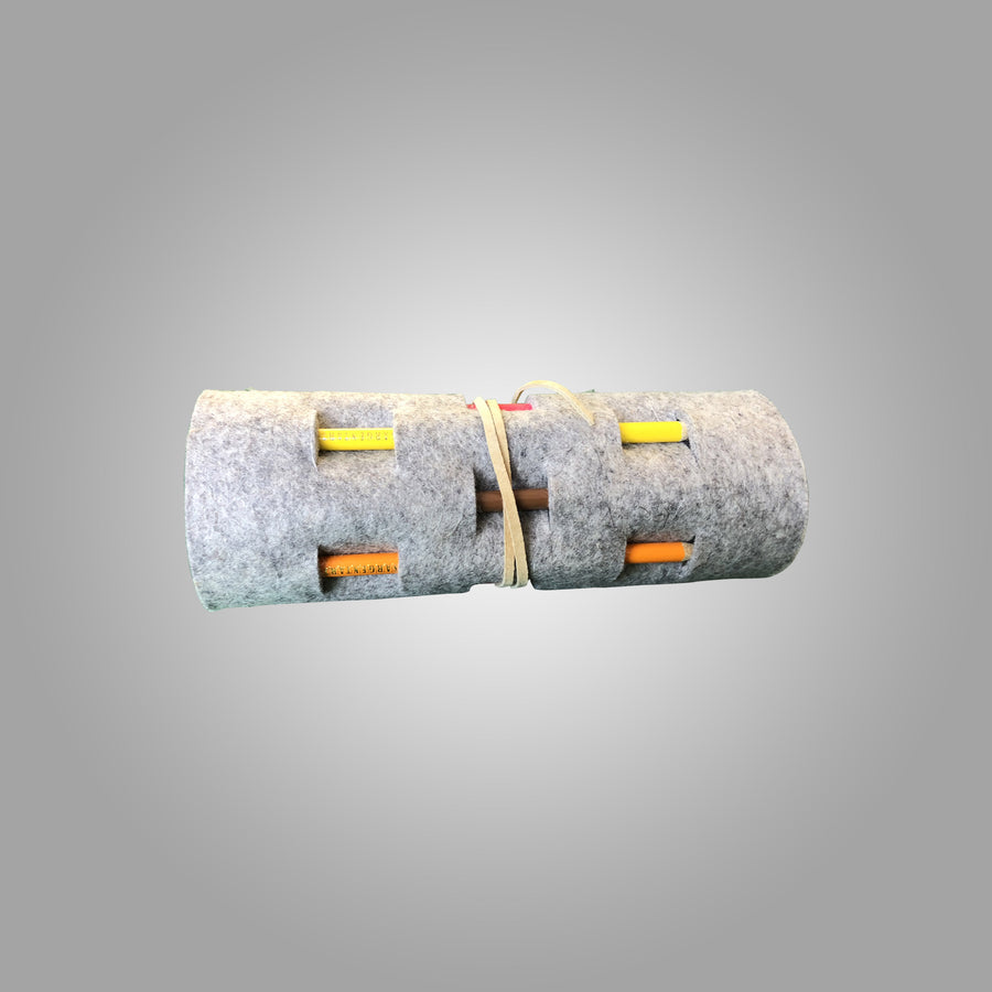 Felt Wool Roll up Pencil Case (Sale 50% Discount)