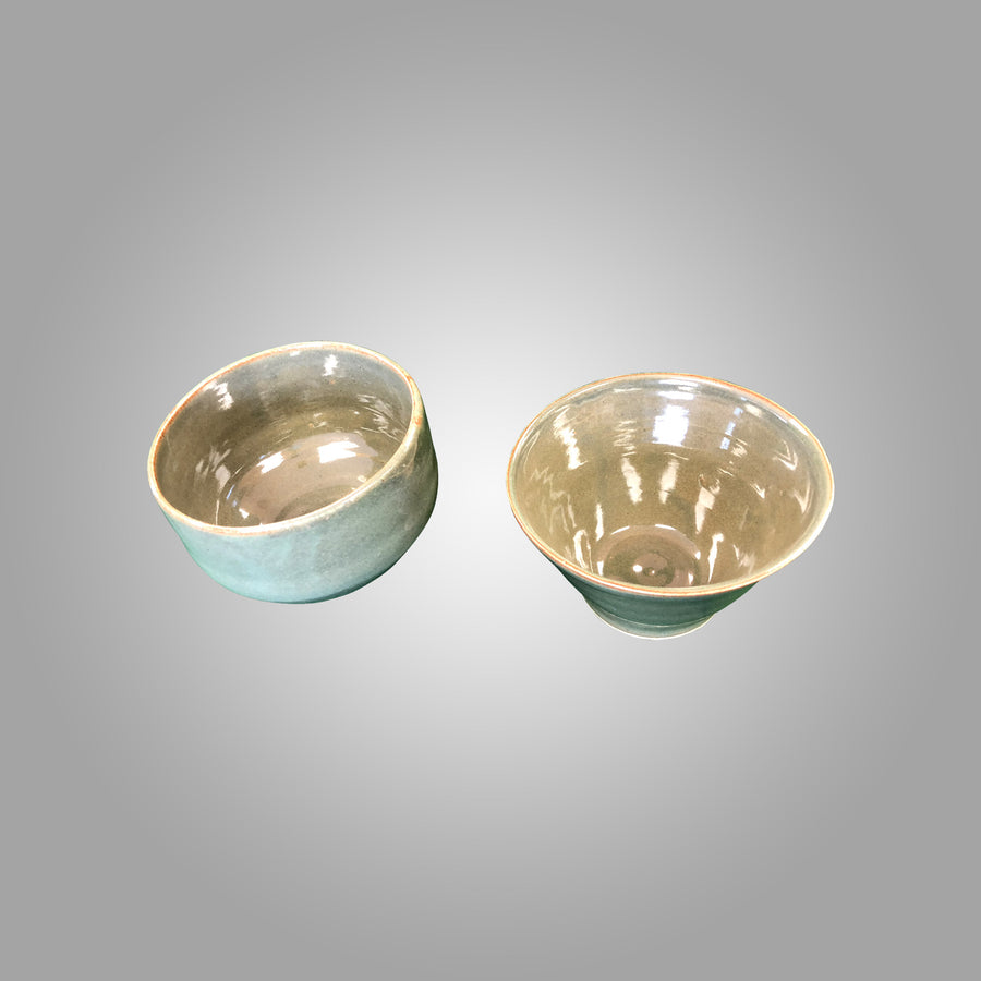 Bayclay: Green Bowls - set of 2 (Sale 50% off)