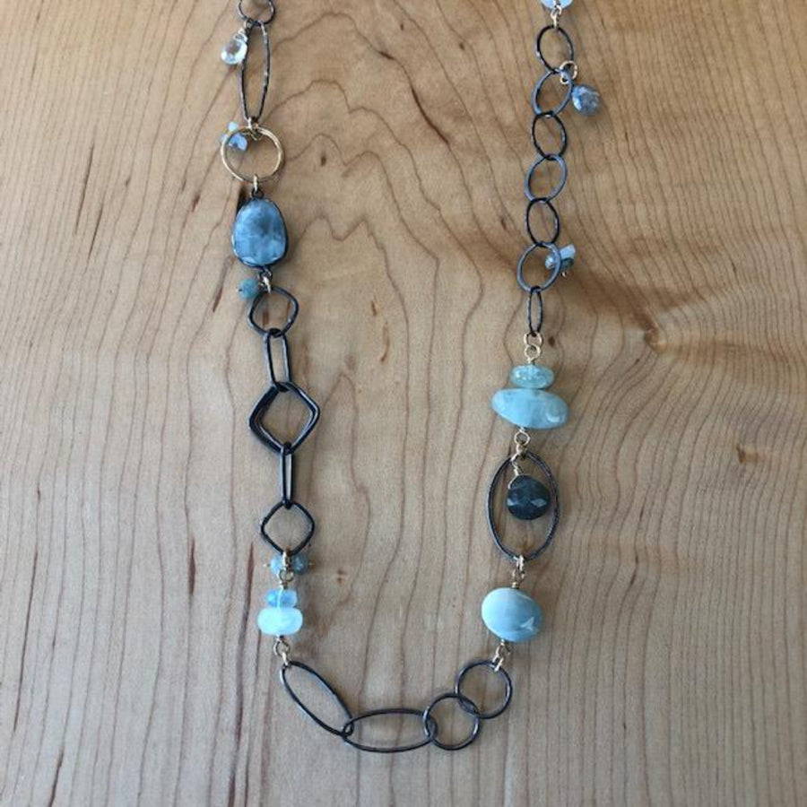 Mixed Shapes with Aquamarine & Labradorite (Sale 10% off)