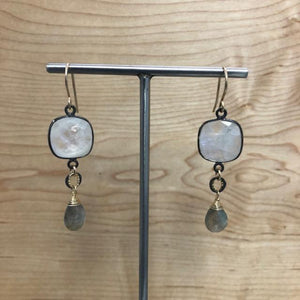 Bezel Moonstone Drops