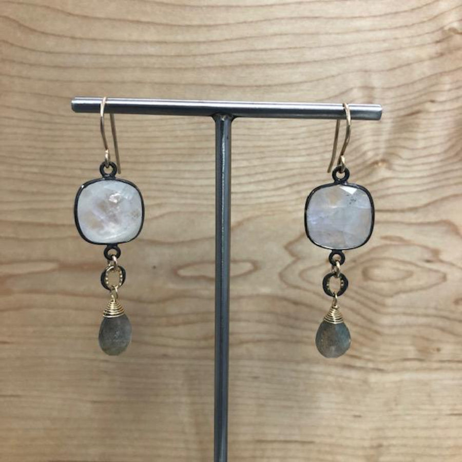 Bezel Moonstone Drops