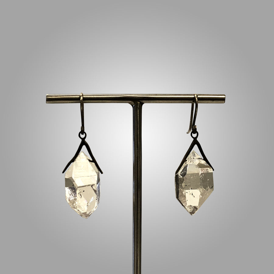 Large Sticks and Stone Herkamer Diamond Earrings