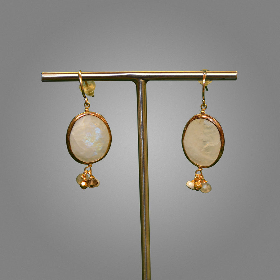 Moonstone Cluster Earrings