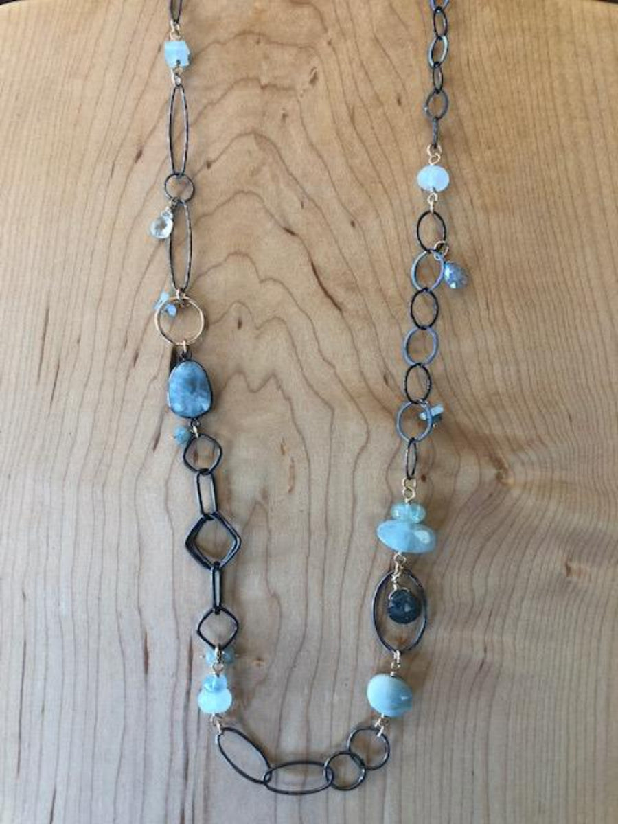 Mixed Shapes with Aquamarine & Labradorite (Sale 10% off)