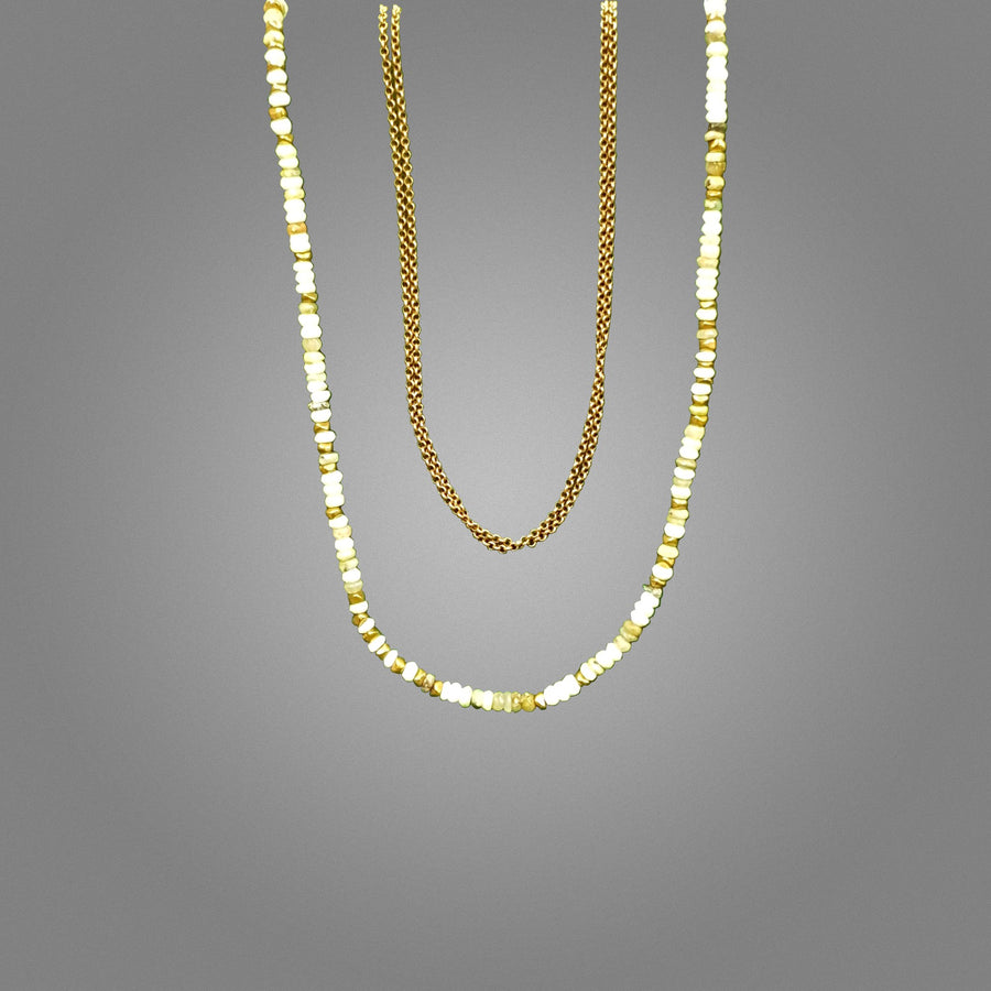 Larimar and Labradorite Layering Necklace (Sale 10% off)